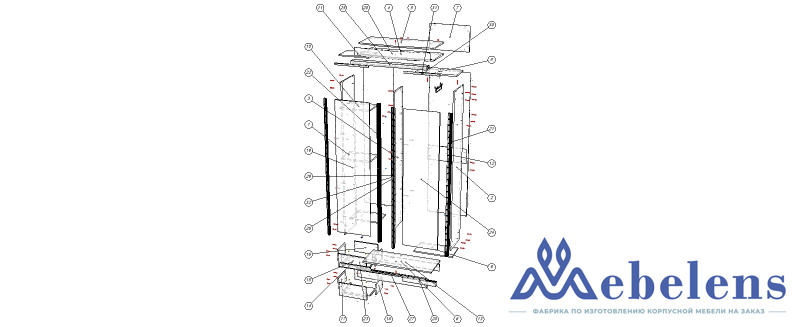 Шкаф-купе Концепт-4 BMS — узкий